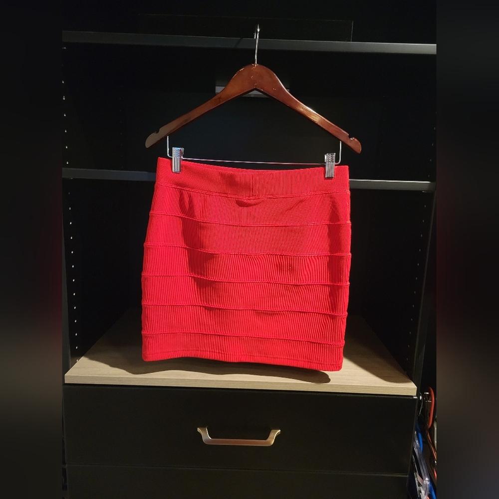 H&M orange mini skirt size 10